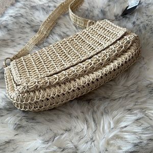 NEW Faux Straw Shoulder Bag